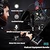 Podcast Equipment Bundle, BM-800 Recording Studio Package with Voice Changer, Live Sound Card - Audio Interface for Laptop Computer Vlog Living Broadcast Live Streaming