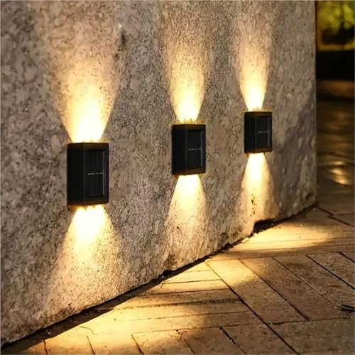 Foco solar de jardín para iluminar escaleras exteriores oscuras y pasos peatonales