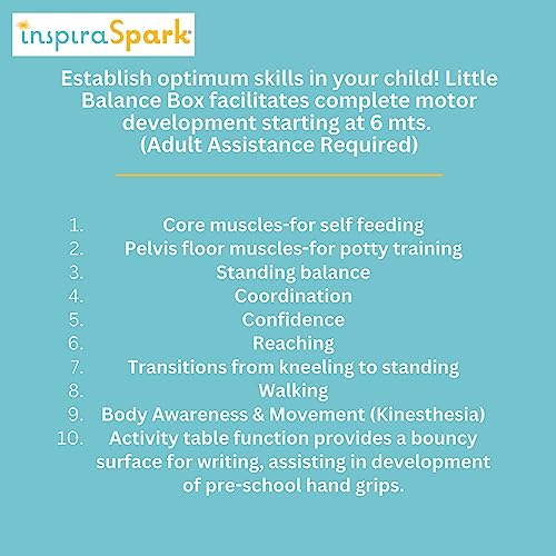 Little Balance Box, Best Push Pull Walker Toy, 2-In-1 No Wheels Spring Feet, Wooden Walker, Girl Boy Toddler Child Activity Table, Beige #TOP2