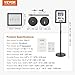 VEVOR Pedestal Sign Holder, 8.5 x 11 Inch Vertical and Horizontal Adjustable Poster Stand, Heavy-Duty Floor Standing Sign Holder with Round Base for Display, Advertisement, and Outdoor, Black