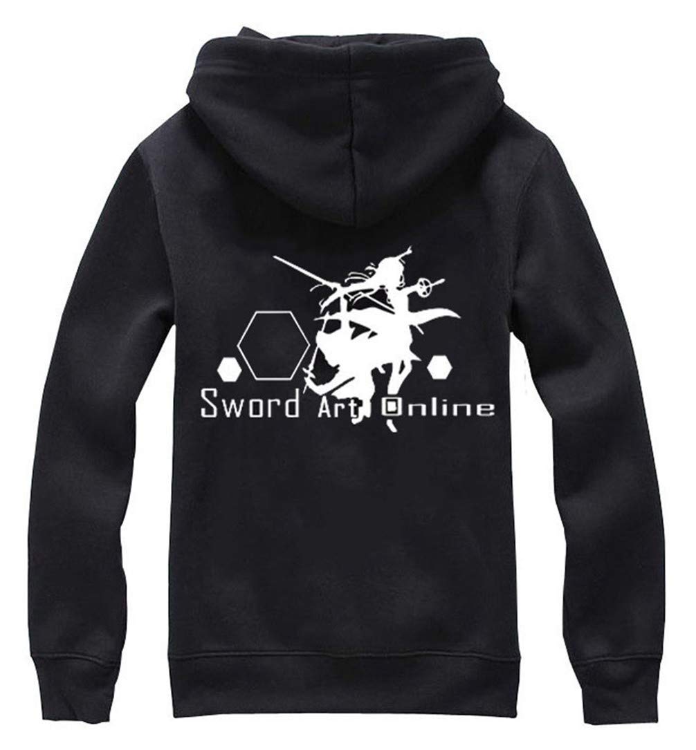 Anime Sword Art Online Kirito SAO bluzy z kapturem kurtka dla dorosłych cosplay zamek kurtka odzież wierzchnia płaszcz