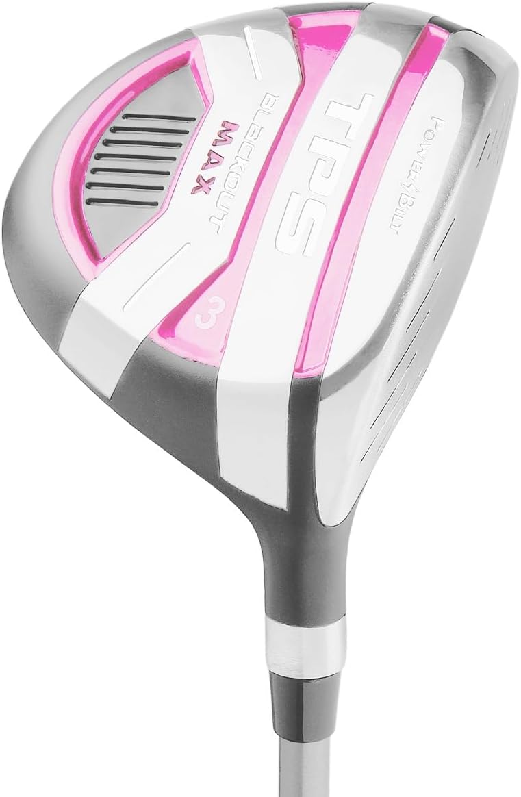 Powerbilt TPS Blackout Max Fairway Woods, 3/5 Women's Right Handed White/Pink