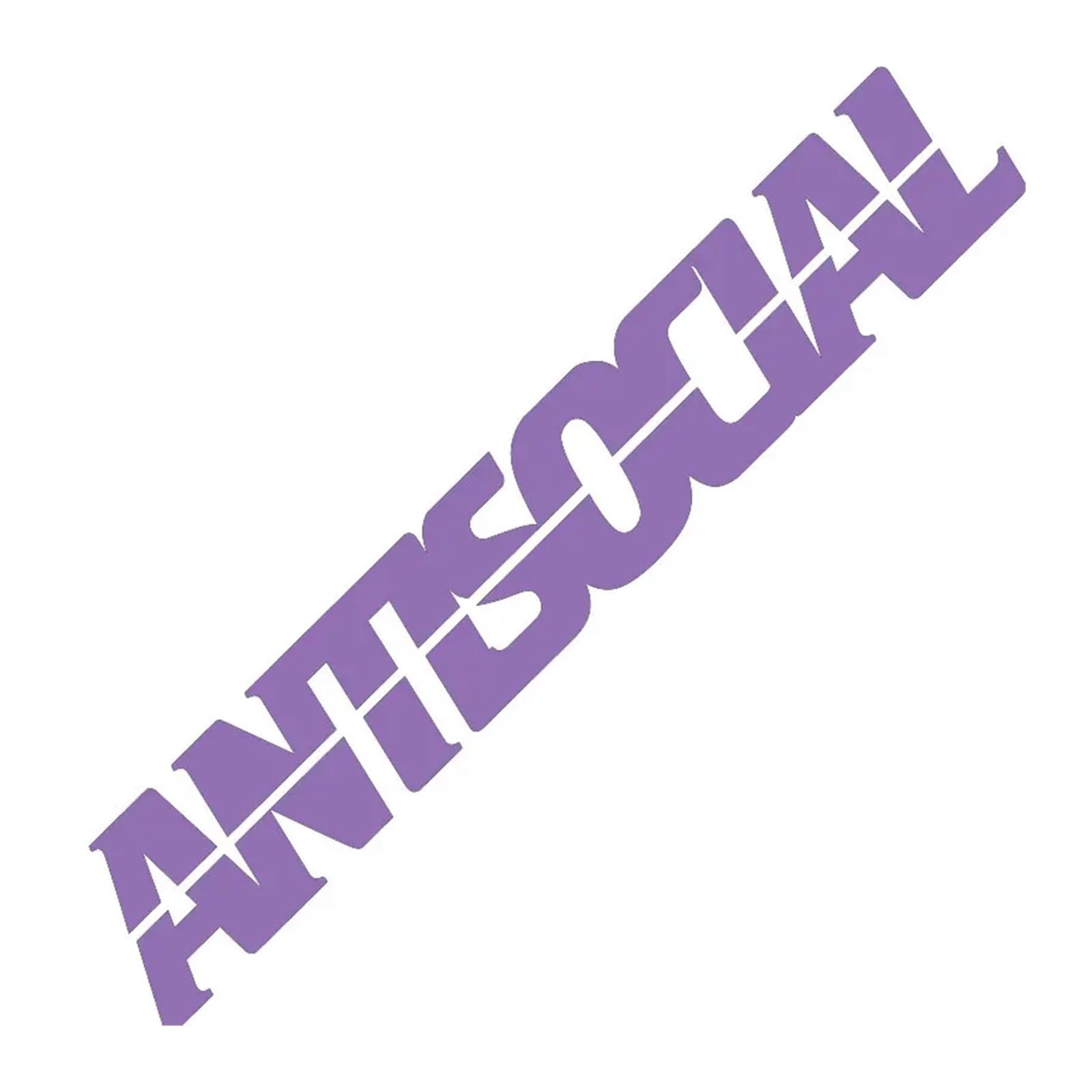 Honormi Lilac Antisocial Car Sticker Windshield Banner Night Run Sport Competition Sunscreen Decorative Vinyl Decals(,5X30cm)