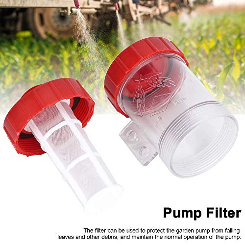 AUNMAS Wasserpumpenfilter, Schlauchfilteraufsatz, Wohnmobil-Wasserfilter, Landwirtschaftlicher Inline-Netzfilter, Wasserpumpe mit Durchfluss, Transparenter Filter für (1/6)