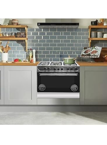 فرن غاز من ستوف - فرن 5 شعلات مثبت من الستيل - جهاز مطبخ قائم بذاته - C-6090S3V