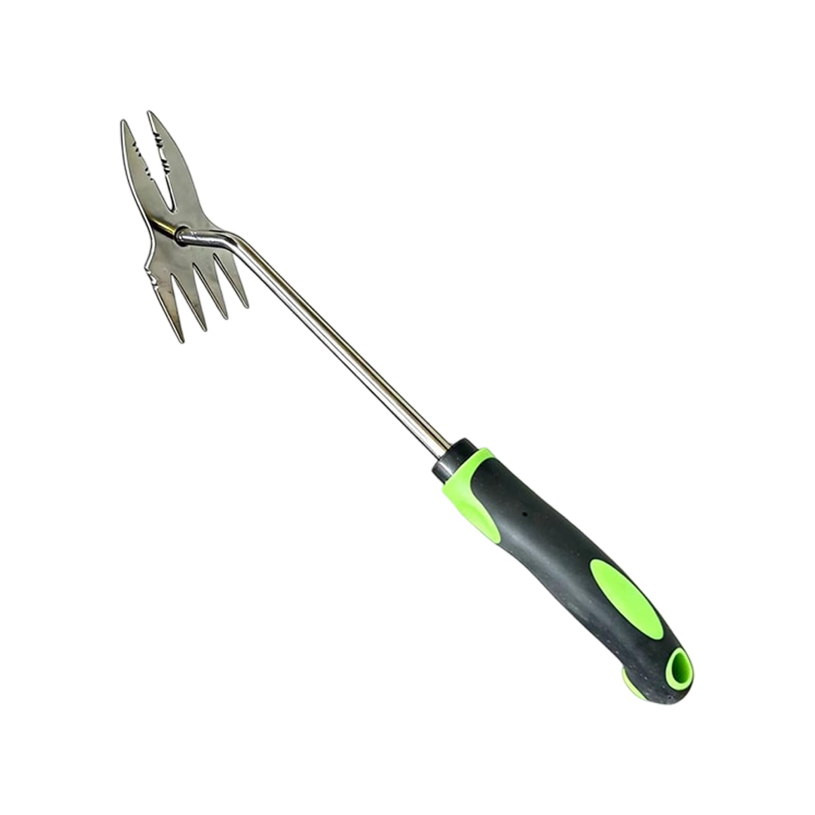 Zbiianxer Green Duty Stainless Steel Weeding Tool With Ergonomic Handle Heavy Duty Grass Extractors For Deeper Root Extractions Stainless Steel Weeders