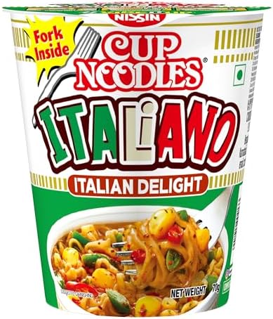 Nissin Cup Noodles Italiano | Flavour to transport you to Milan | Instant cup Noodles| With Italian flavored ingredients | 70g