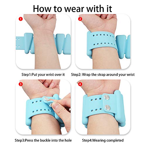 wulinjoin Wrist Weights Adjustable Bracelet - Silicone Wearable Wrist
