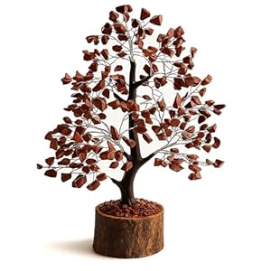 25cm Kristallbaum aus Heilsteinen Roter Jaspis, Gaia Lebensbaum Deko | Edelstein-Baum