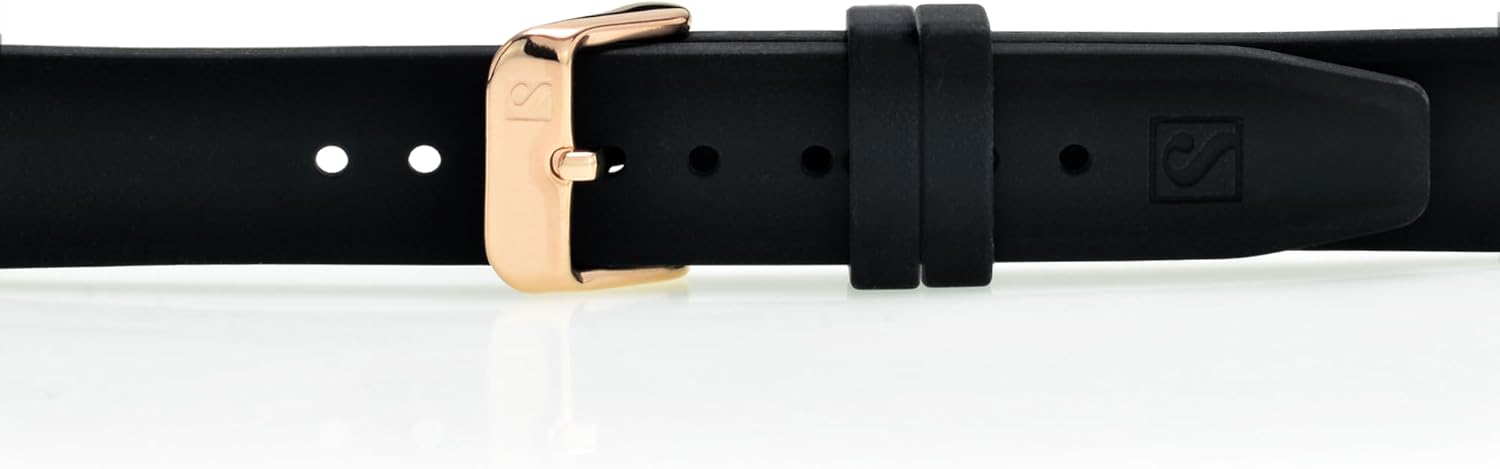 Arbon Collection Stainless Steel Silicone Interchangable Band Women's Watch Black/Rose Gold image 6 of 7 B0CCQPBXB6