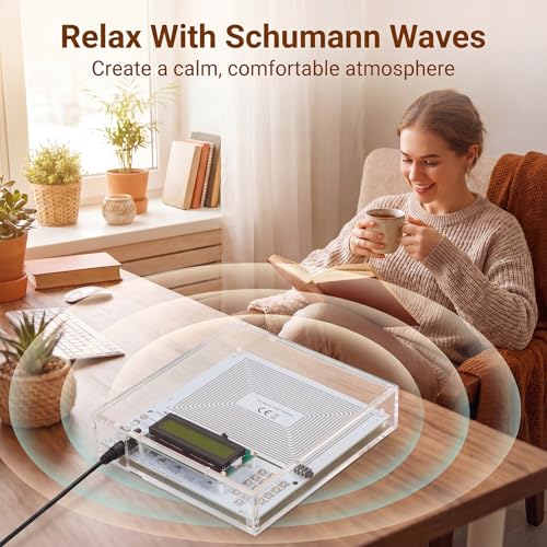 Image of Relaxweex Adjustable Frequency Generator 0.1hz-200khz, Schumann Resonance Generator, Ultra Low Sound Frequency Machine with USB and Acrylic Case for Sleep, Yoga, Meditation, Stress Relief (White)