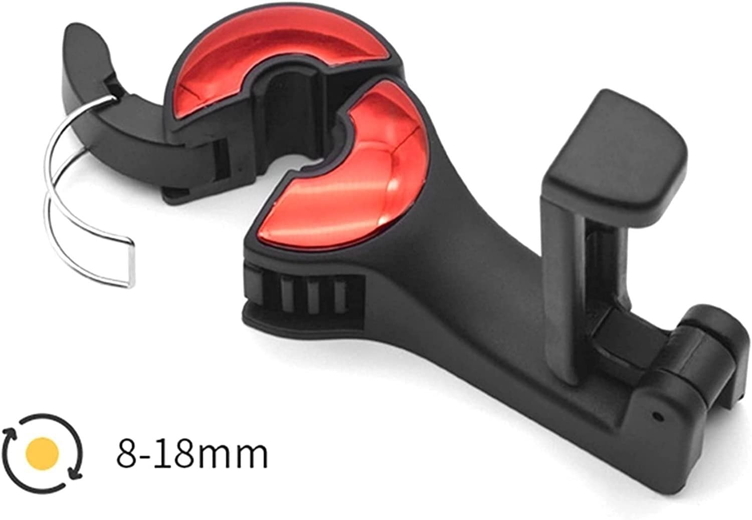 Soporte Móvil Gancho para Asiento Trasero de Coche Almacenamiento Colgante multifunción Soporte para teléfono móvil Perezoso para para Coche(Rot)