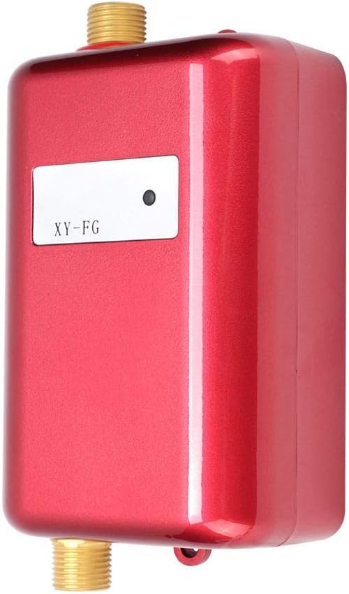 Simlug Instant Water Heater, Tankless Water Heater, Red Mini Bathroom Kitchen Washing Electric Instant Hot Cold Hot Dual Use Water Heater(110V)