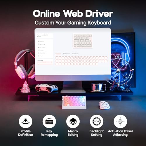 Image of MechLands AJAZZ AK029 One Handed Gaming Keyboard, 8Khz Polling, 29 Keys Rapid Fast Wired Keyboard, SOCD & DKS, Magnetic Switch, Adjustable Actuation, RGB Backlits, Aluminum Plate (White Transparent)