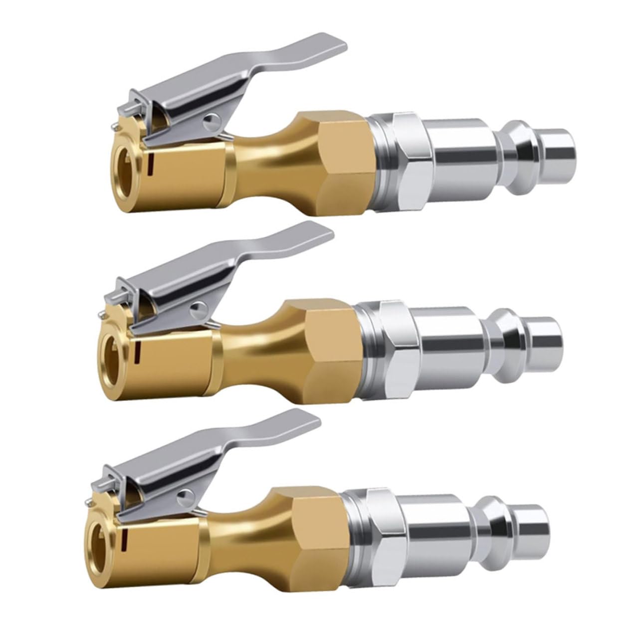 OSOLADY 3pcs Air Chuck Adapter Quick Connect Tire Inflator Clips for Efficient Inflation of Various Inflatable Devices Compact and Lightweight Design for Easy Carrying