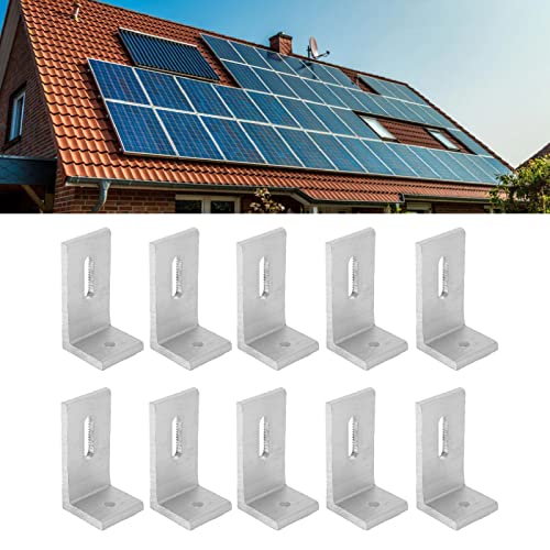 BTSEURY 10PCS L Foot Solar Mount, Suporte de Painel Solar Durável Suporte de Montagem de Painel Foto