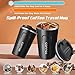 SPLMIFA Travel coffee mugs leak-proof, reusable coffee cups with lids, stainless steel vacuum insulated coffee tumblers, thermal insulation cups for men & women keep drinks hot & cold(2nd-Black, 12OZ)