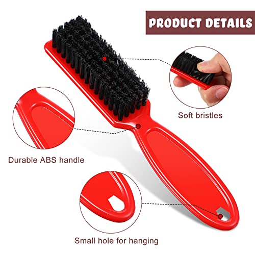 3 Pieces Clipper Blade Cleaning Brush Hair Clipper Cleaning Nylon Brush Nail Brush Trimmer Barber Cleaning Brush Tool (Red) #TOP1