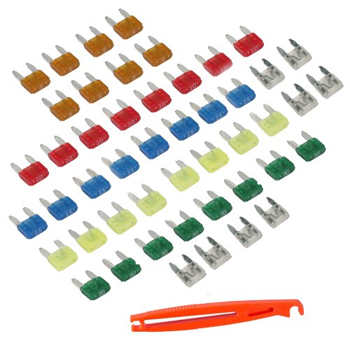 Kit de fusibles mini para auto y camioneta Wideskall® (5, 10, 15, 20, 25, 30 A) con extractor, 48 piezas miniatura 1