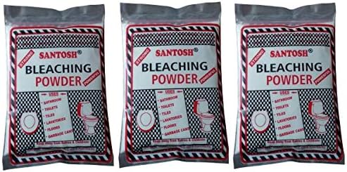 Santosh Powerful Bleaching Powder 500 Grams For Household & Kitchen Cleaning|Disinfectant to Kill Fungus,Germs,Bacteria |Floor Cleaner| |Toilet Cleaner| |Overhead Tank Cleaner| - Pack of 3