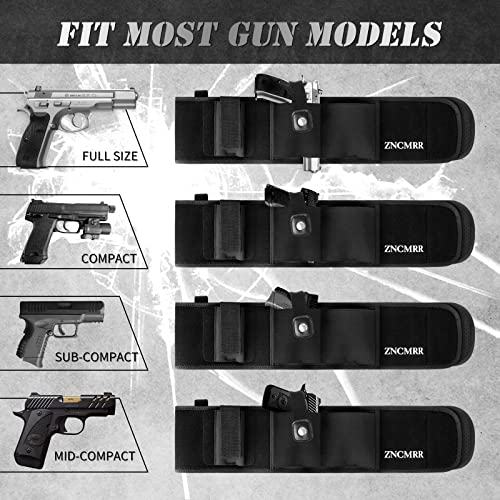 Zncmrr Belly Band Holster For Concealed Carry Pistols Holsters For Men Women Fit Glock S&W M&P 40 Shield Bodyguard Etc #TOP4
