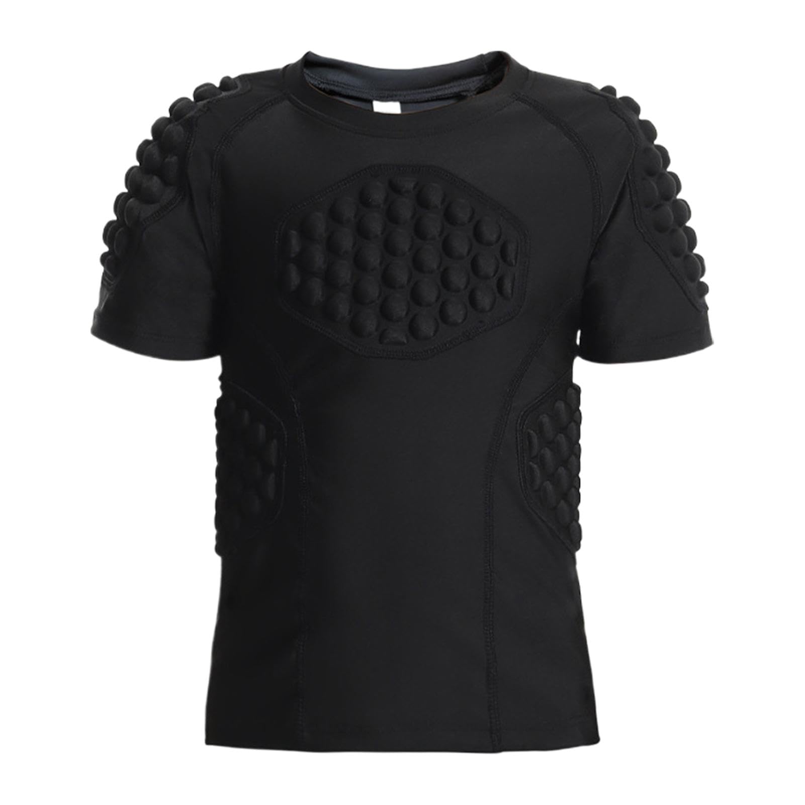Gepolsterter Fußball-Rippenprotektor für Jungen, Baseball-Brustschutz für Jugendliche – geripptes gepolstertes Shirt für Fußball-Boys | Heart Guard Po Brustbeinschutz gepolstert