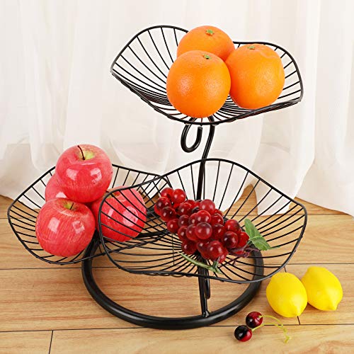 Modern 3-Tier Fruit Basket Stand for Kitchen Counter
