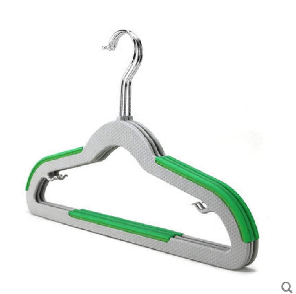 10x Dry and Wet Children's Hangers Seamless Nonslip Children's Clothing Hanger Clothes Hanging Baby Green Clothes Props (Pink 10)