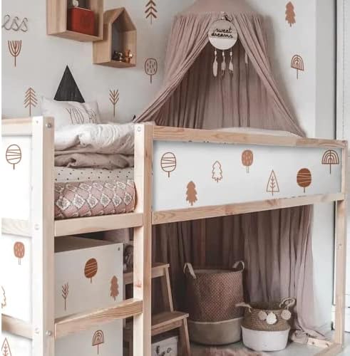 Iam Guru Kid Boho Woodland Trees Wall Stickers | Wall Decals for Nursery, Kids Bedroom, Baby Room, Play Room, Kids Room, Furniture | Peel and Stick Cute Wall Stickers | Woodland Forest Trees Wall Decal | Bohemian Floral Art Decor 2 51fBXSWhdAL. AC