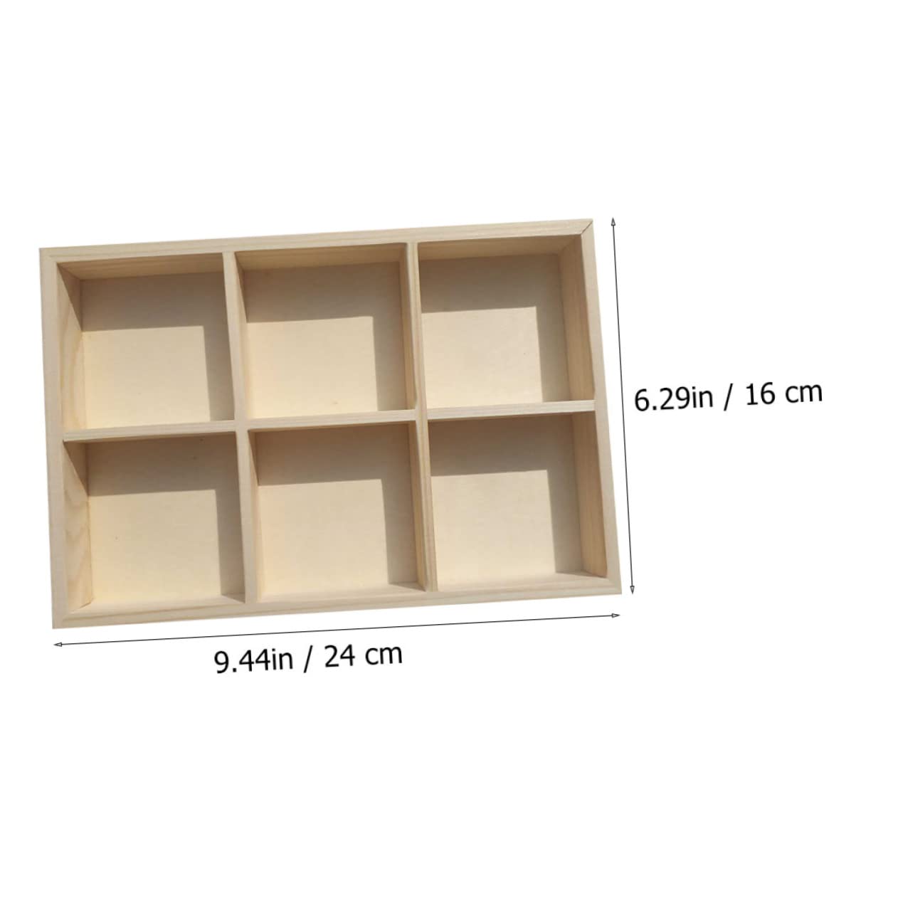 SHINEOFI 7 Stck Holz Aufbewahrungsbox mit Fächern Pigmentbox Langlebigem Material Auslaufsicheres Design für Malutensilien und Künstlerbedarf Geeignet für Schule und Zuhause