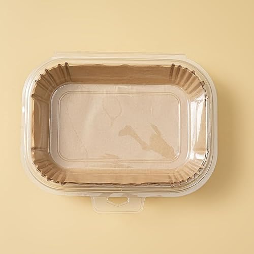 Miniatura 8 de 125 forros rectangulares de papel para freidora de aire, apto para freidoras de aire de 4 a 6 L, pergamino recubierto de silicona antiadherente de
