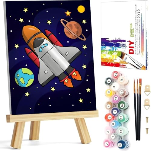 Spacecraft Paint by Numbers for Kids
