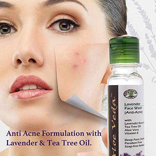 Image of Aloe Veda Lavender & Tea Tree Oil (Anti Acne) Face Cleanser 100ml