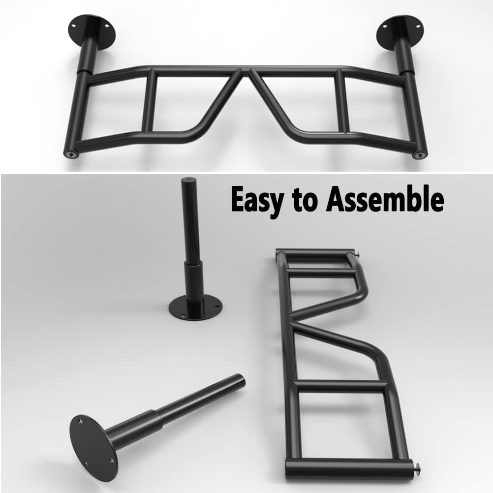 Wall Mounted Pull Up Bar, Garage Hallway Gym Professional Strength Training Heavy Fitness Horizontal Bar, Safe and Stable, 300 Kg