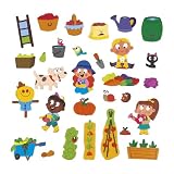 Janod Magnéti'Stories Le Potager - edukacyjna gra magnetyczna z 30 magnesami - zabawka z tektury FSC dla dzieci - pobudza wyobraźnię i drobną motorykę - J05449, J05449