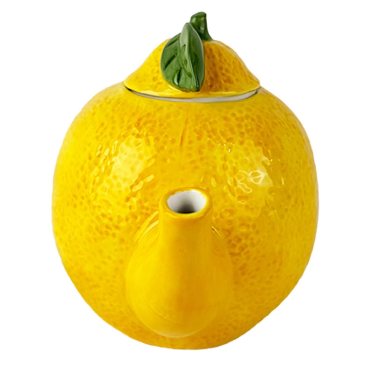 Tetera Limon Cerámica Amarilla para Infusiones y Té, Ideal para Regalos y Decoración de Cocina
