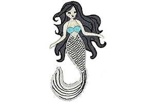 Ocean Mermaid Embroidered Patches for Clothes, Jackets, Dresses - Iron-on