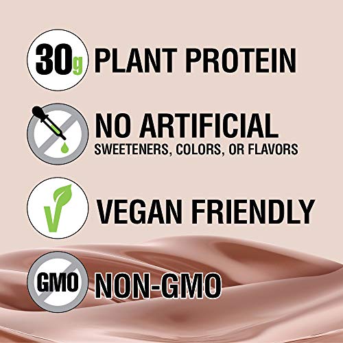 Image of Lean Body Ready-to-Drink, Plant-Based Vegan Chocolate Protein Shake, 30g Protein, No Artificial Flavors, Sweeteners or Colors, Non GMO, Gluten Free, Premium Pea & Rice Blend (Pack of 12)