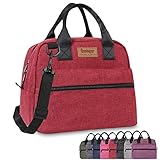 Buringer Insulated Lunch Bag Box Cooler Totes Handbag with Pockets and Removable Adjustable Shoulder...