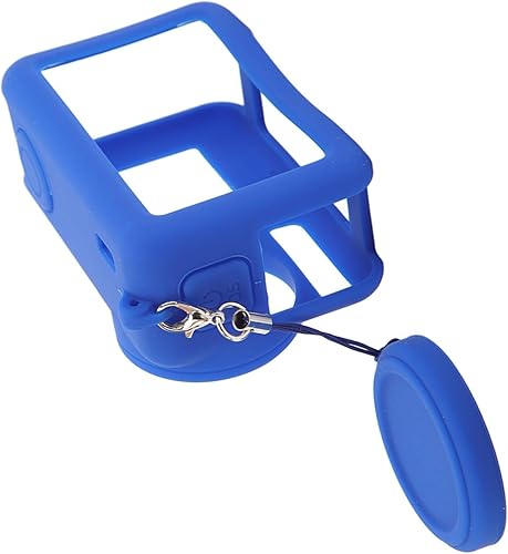 Miniatura 5 de Tbest Action Camera Silicone Case Soft Protective Cover with Neck Strap for Osmo 4 3 Full Body Protection Durable Material (Blue)