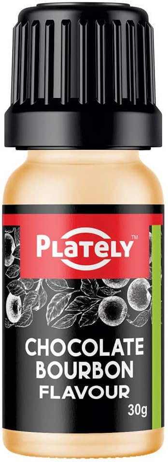 Plately - Chocolate Bourbon - Food Flavour Essence for Baking Cakes, Cookies, Chocolates, Ice Creams, Desserts, 30g