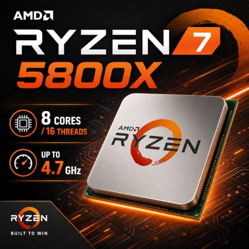 Image of Gaming PC Desktop - Ryzen 7 5800X up to 4.7GHz, RTX 5050 8GB GDDR6,