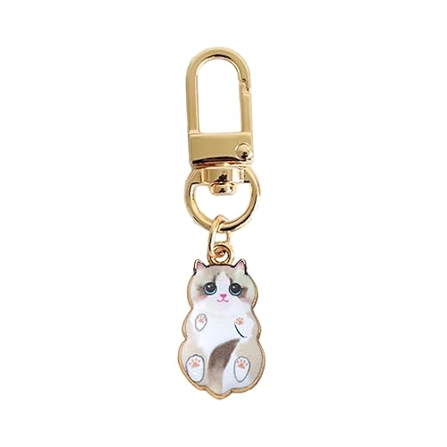 FORUBUS Cute Cat Enamel Keychain Set - Calico Ca, Cow