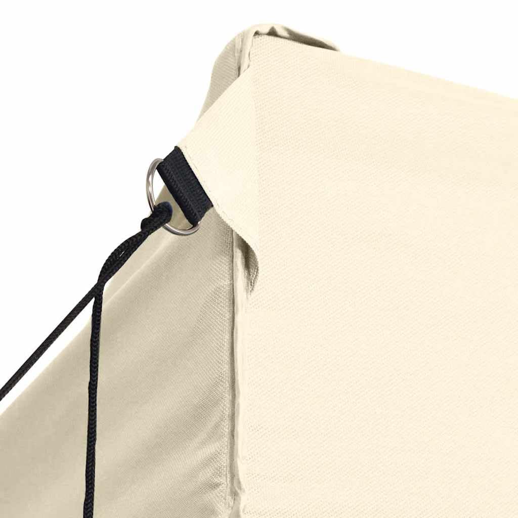 Gazebo pieghevole 3 x 4 m, colore crema, con 4 pareti in acciaio