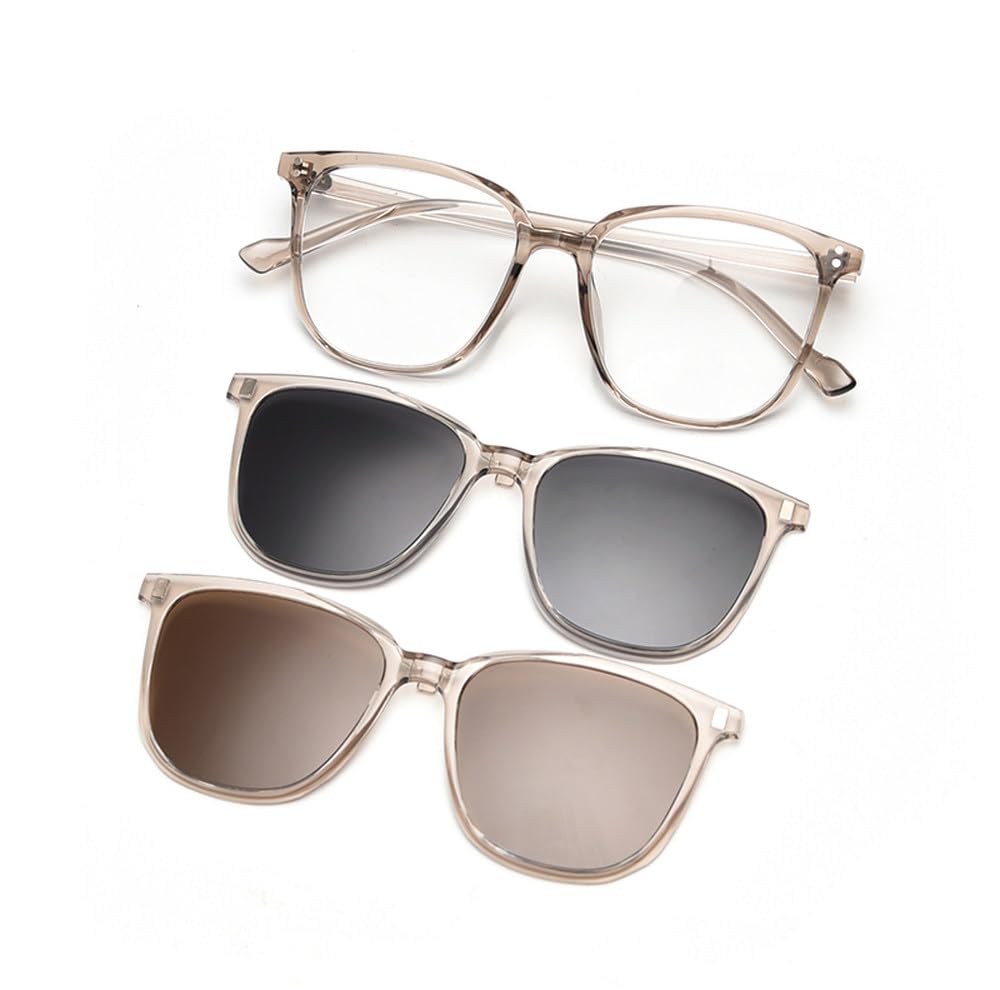 Gafas de sol polarizadas para hombre, unisex, magnéticas, con clip, para mujer, con protección UV400, para conducir, en color negro y marrón