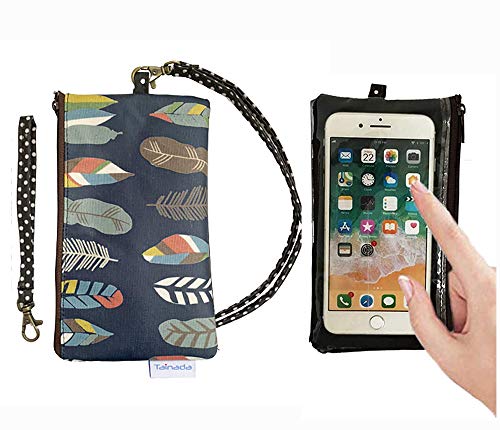 Coque fenêtre transparente iPhone XR et Note 9 avec dragonne plume