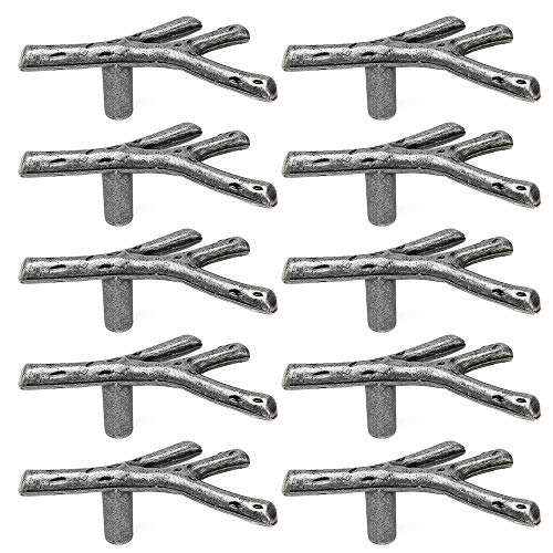 cendgood 10 x tiradores de tirador para puerta de armario armario cajón puerta armario pomos Twig Single Hole
