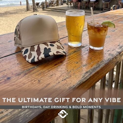 Image of Funky Junque Foam Trucker Hat, Trucker Hats for Women & Men - Blank Adjustable Snapback Mesh Back Baseball Cap