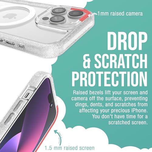 Image of Smartish iPhone 15 Pro Max Magnetic Case - Gripmunk Compatible with MagSafe [Lightweight + Protective] Slim /Thin Grip Cover for Apple iPhone 15 Pro Max - Clearly Clear