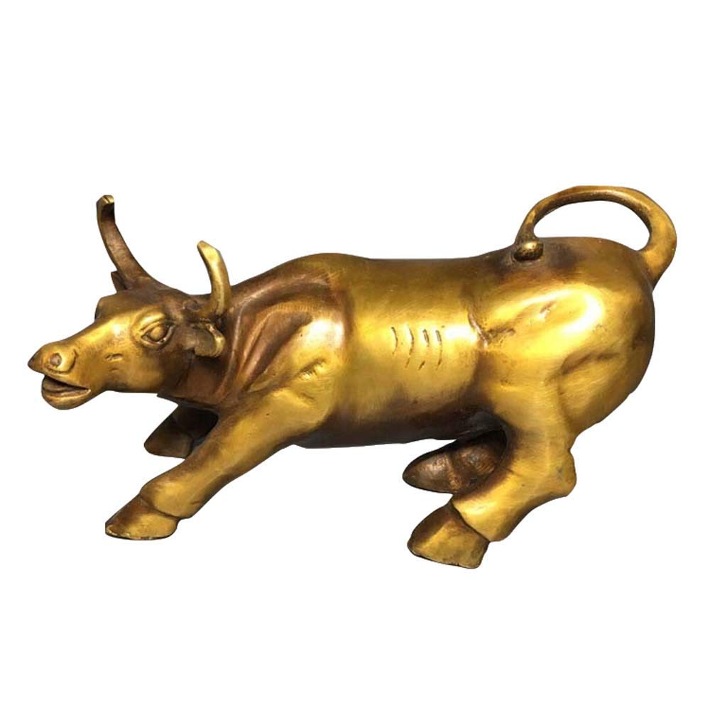 SnamicE Ornaments Chinese Decor Pure Brass Ox Zodiac Statue,For Home and Office Decoration Accessories Sculpture,